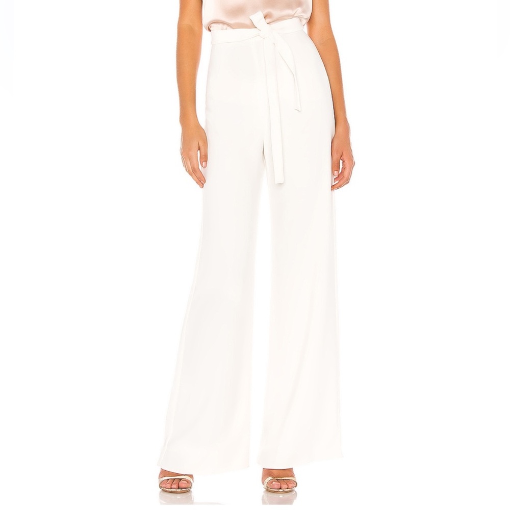 Amanda Uprichard Ariya Pant - White Wide-Leg Small - white